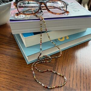Beaded Glasses Chain in Autumn Colours